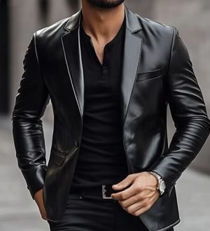 leather blazer for men